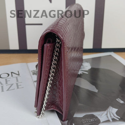 YSL Saint Laurent Kate Tassel Chain Bag Red Silver Small Crossbody
