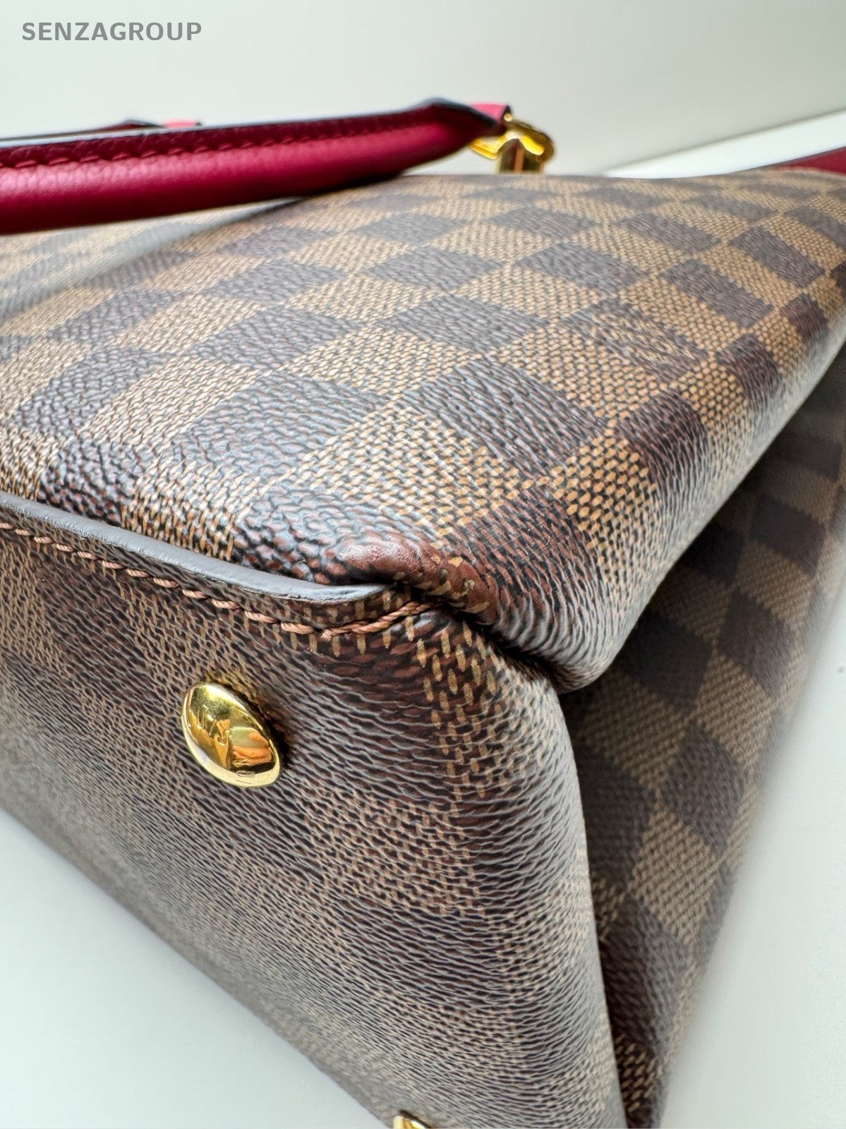 Louis Vuitton Riverside Damier Ebene Top Handle Tote Bordeaux Almost Brand New