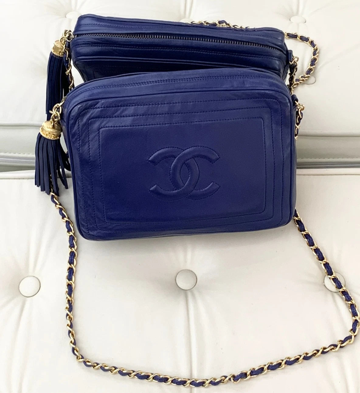Chanel Tassel Calfskin Chain Camera Bag Shoulder Bag Crossbody Bag Women S