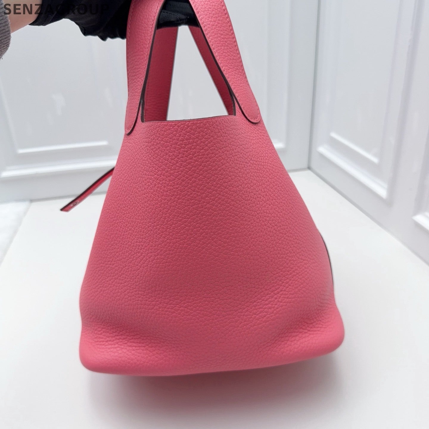 Hermes Picotin22 Top Handle Shoulder Bag Pink Silver Women Classic