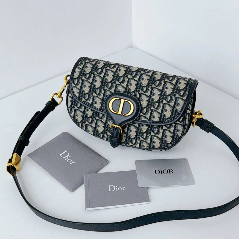 Excellent Christian Dior Bobby East West Oblique Canvas Shoulder Bag Crossbody