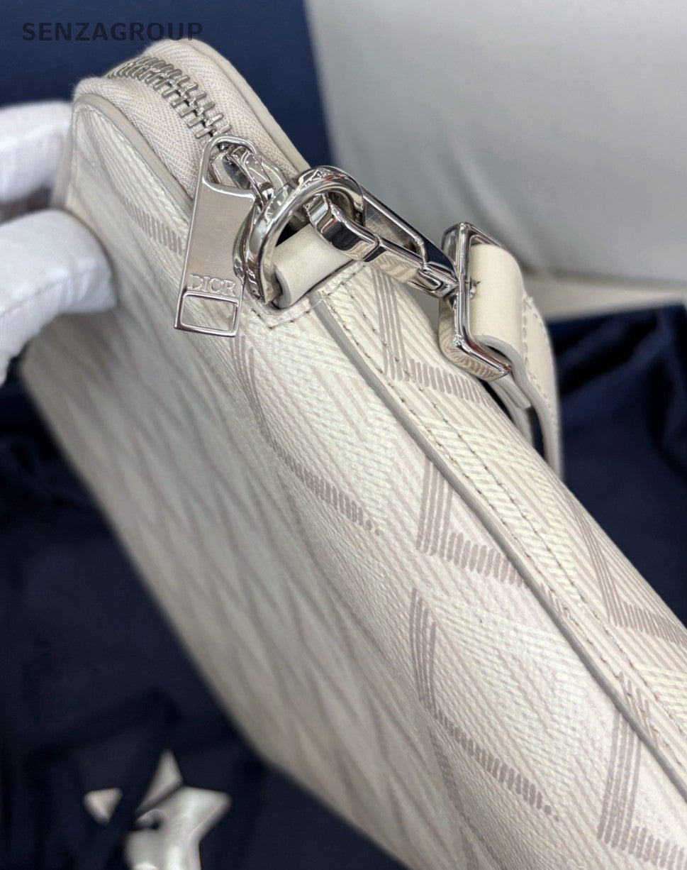 Christian Dior Diamond Clutch Bag Cream Women
