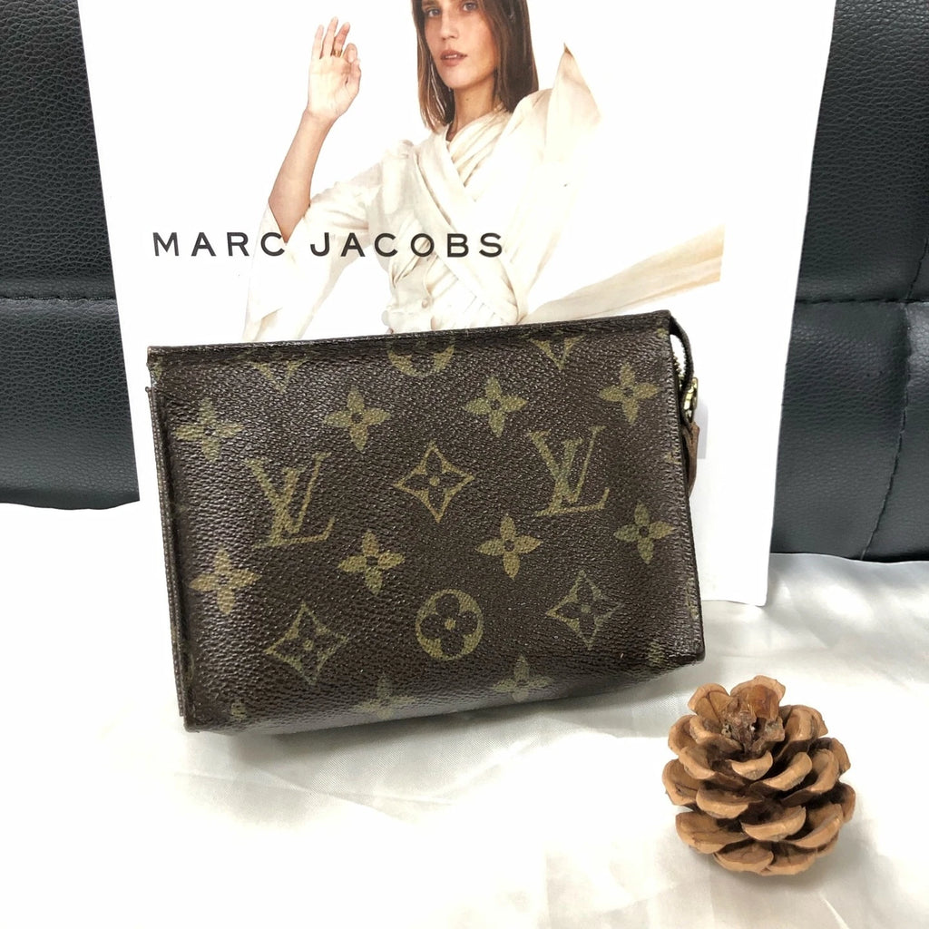 Louis Vuitton Vintage Women Brown Canvas Small Clutch