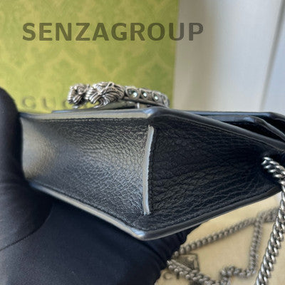 Gucci Dionysus Mini Black Silver Chain Shoulder Bag for Women