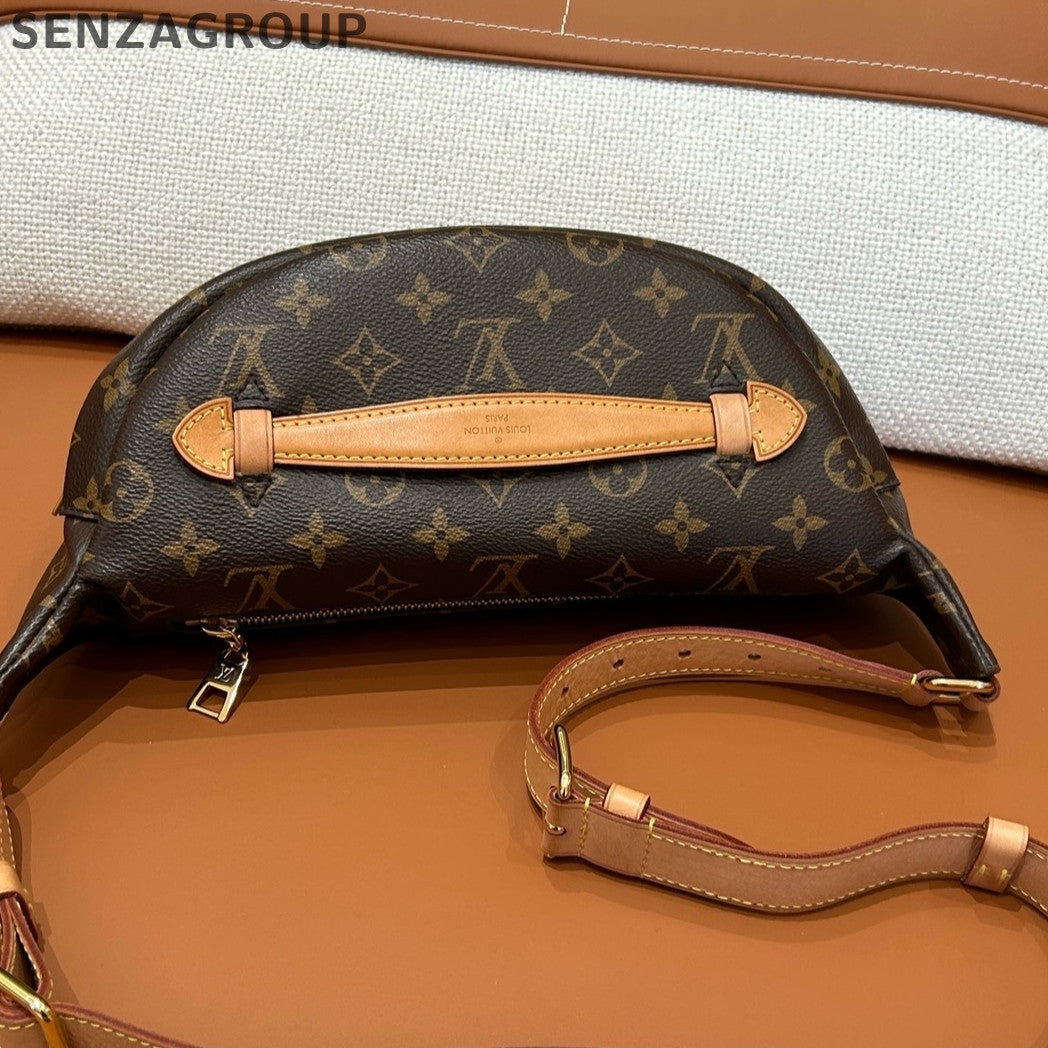 Louis Vuitton Monogram Brown Waist Bag Unisex Crossbody Classic