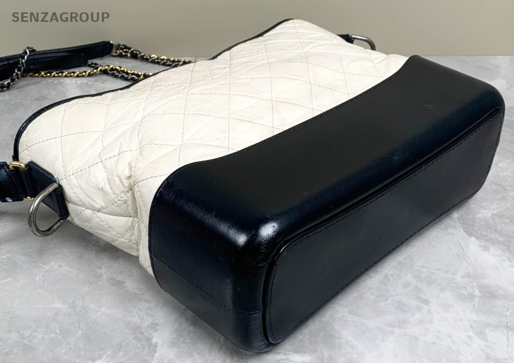 CHANEL Gabrielle MM Chain Strap Panda Color Shoulder bag Women