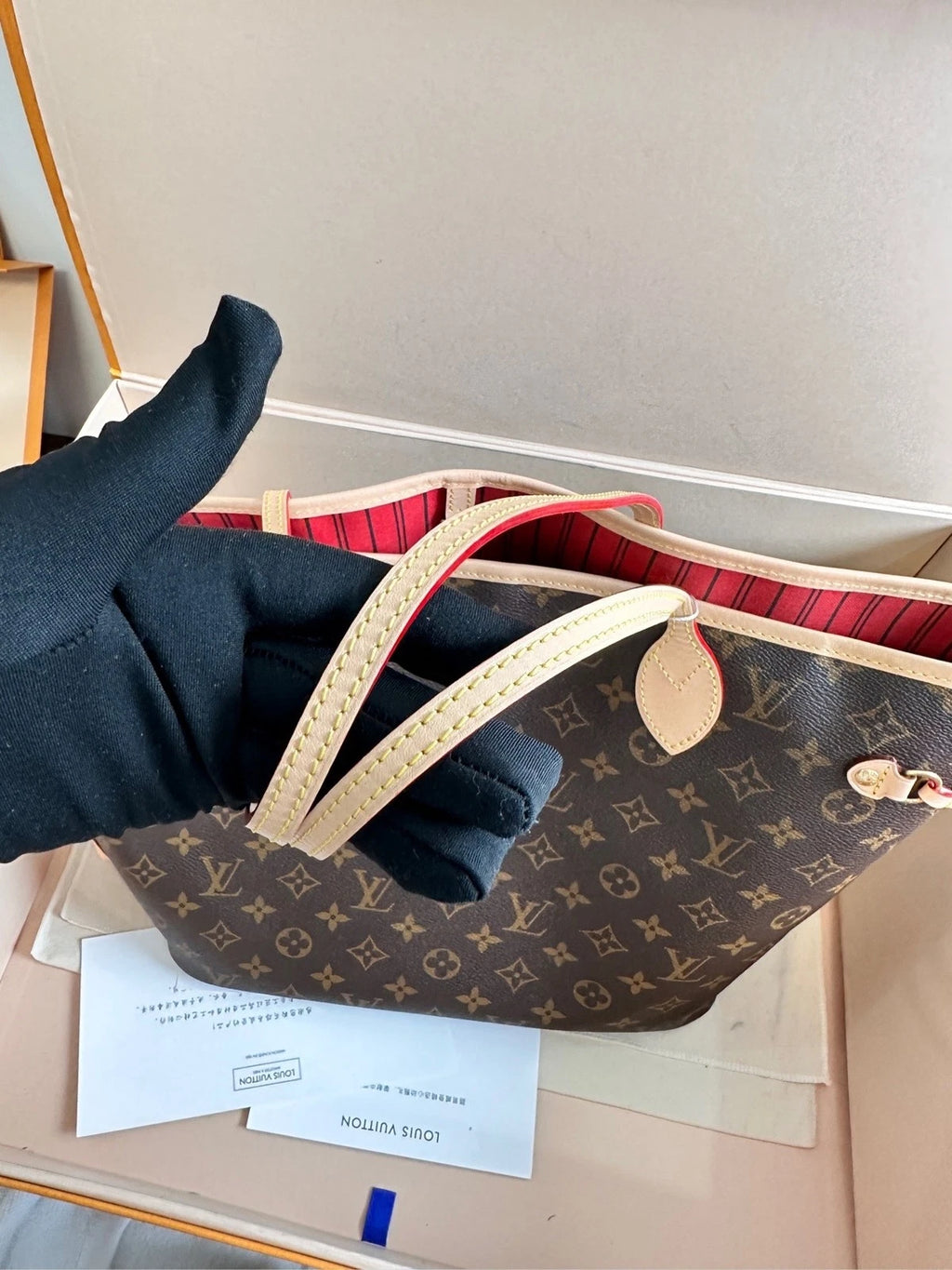 Louis Vuitton Neverfull Canvas Tote Bag Excellent