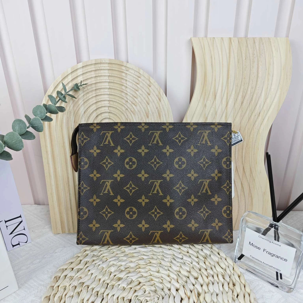 Louis Vuitton Monogram Canvas Toiletry Pouch Clutch For Women
