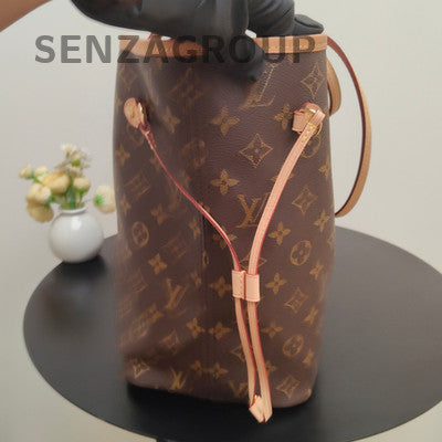 Louis Vuitton Monogram Neverfull MM Tote Bag Brown Classic Women