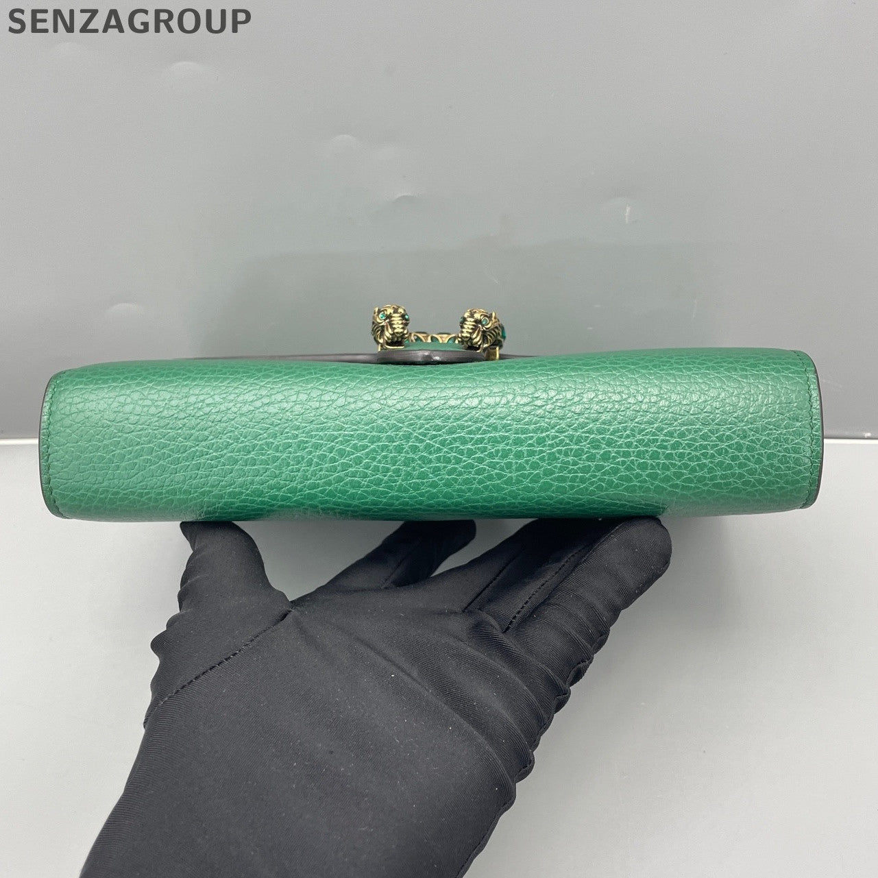 Gucci Dionysus WOC Chain Shoulder Crossbody Bag Green Silver Women Classic