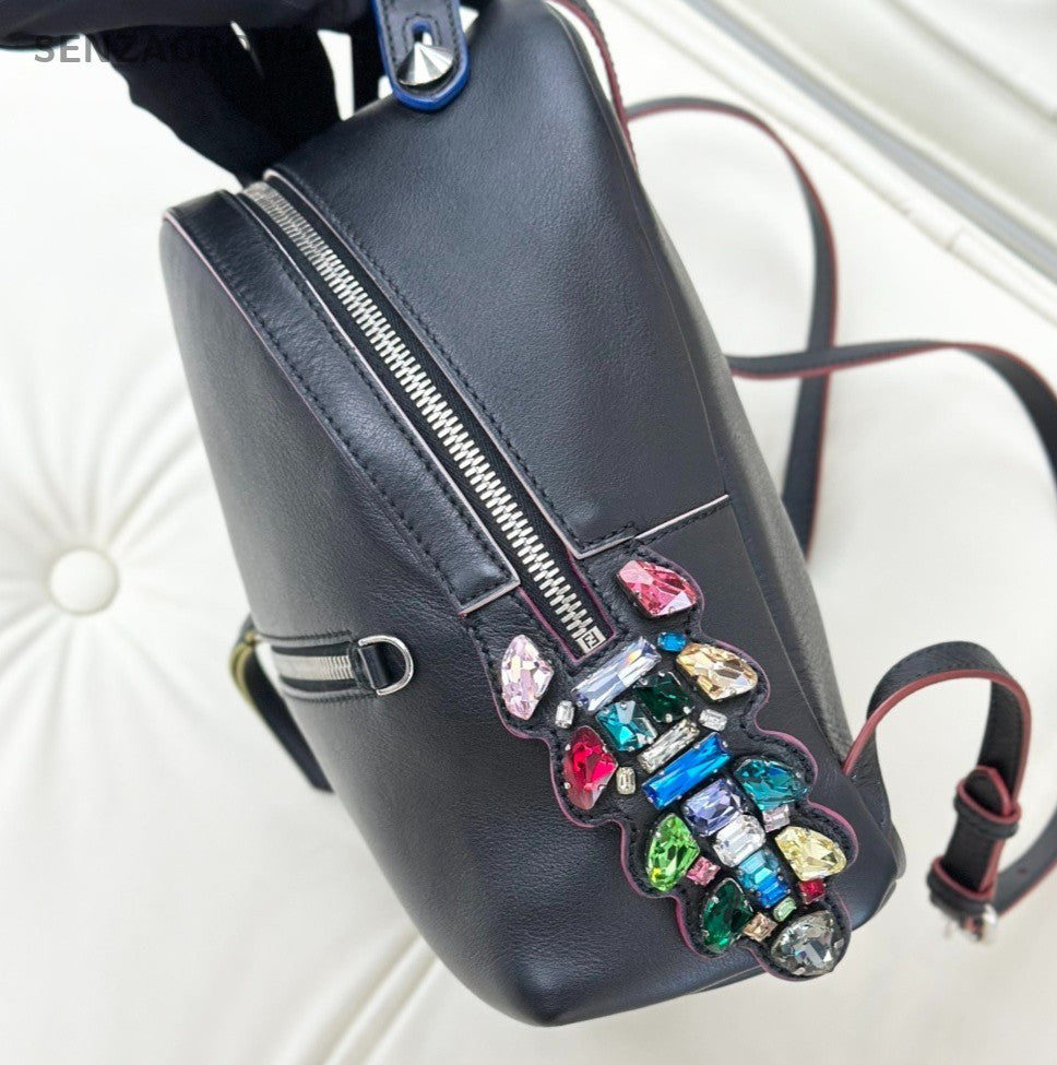 Fendi By The Way Calfskin Backpack shoulder Bag Women Color-Block Brand New