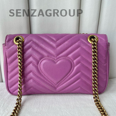 Gucci Purple Marmont 26 Chain Shoulder Bag - Classic Women's Fashion