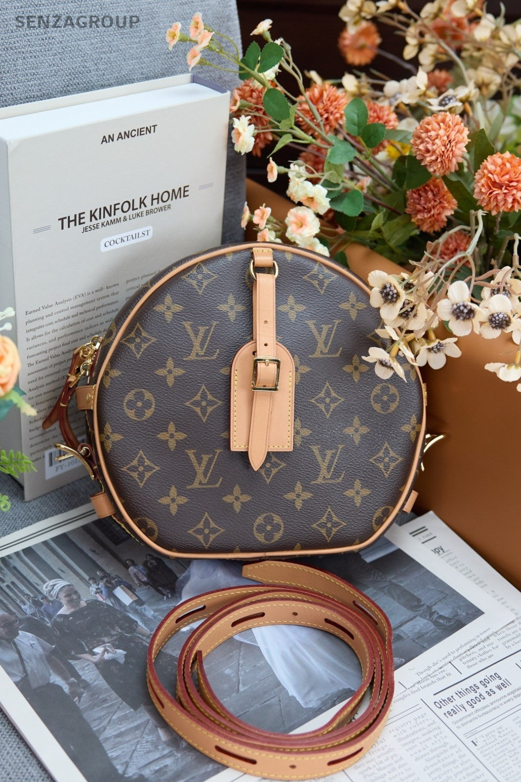 Louis Vuitton Monogram Boîte Chapeau Souple Shoulder Crossbody Bag Women Brown