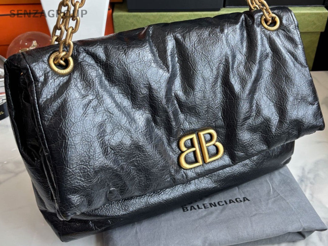 Balenicaga Monaco Medium Black gold Shoulder bag Crossbody Almost brand new