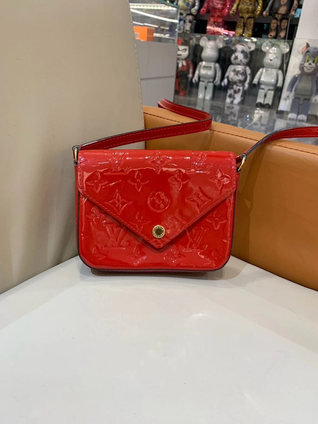 Louis Vuitton Red Patent Leather Crossbody Bag For Women