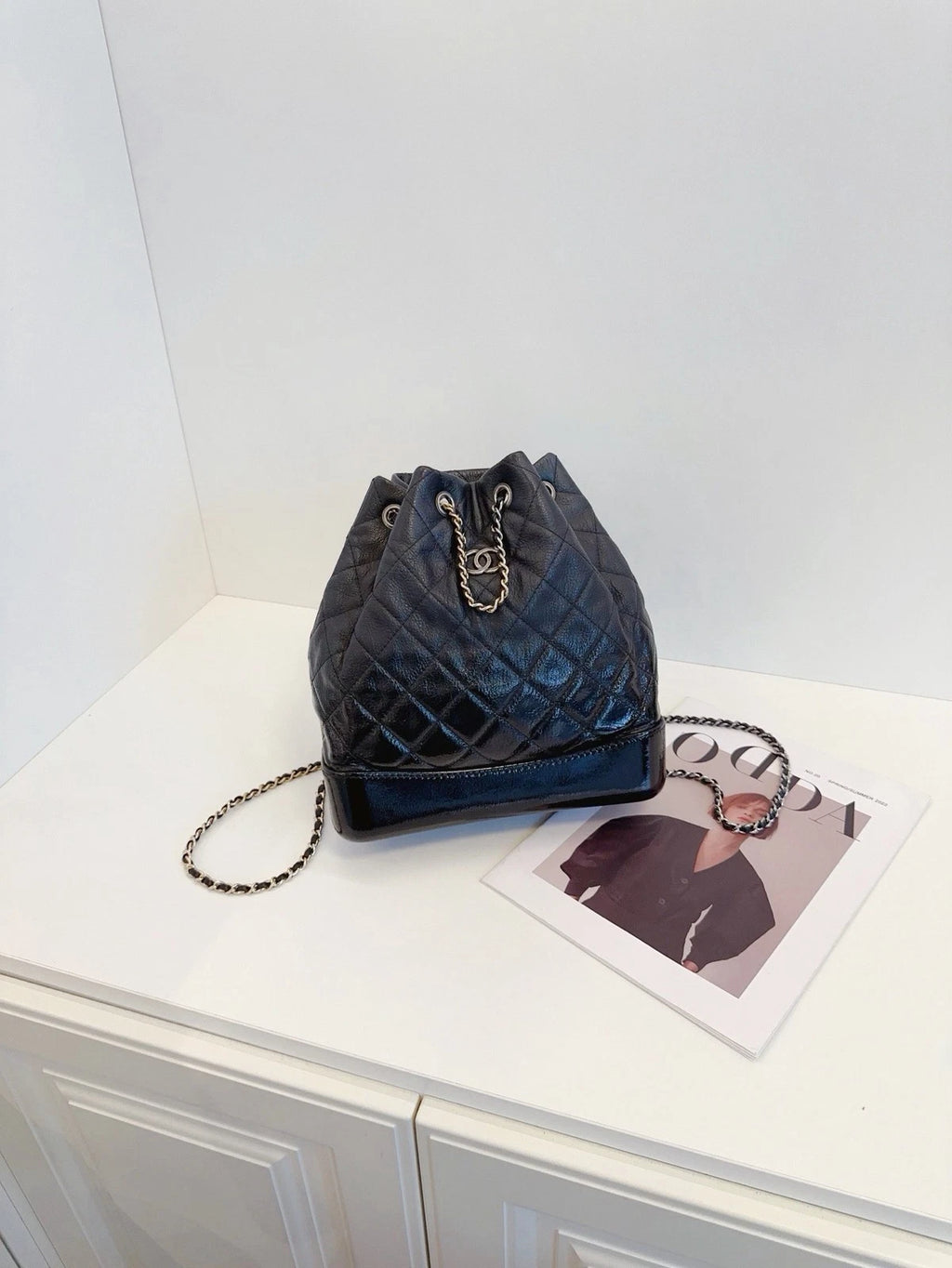 Chanel Gabrielle Medium Backpack Black Gradient Leather