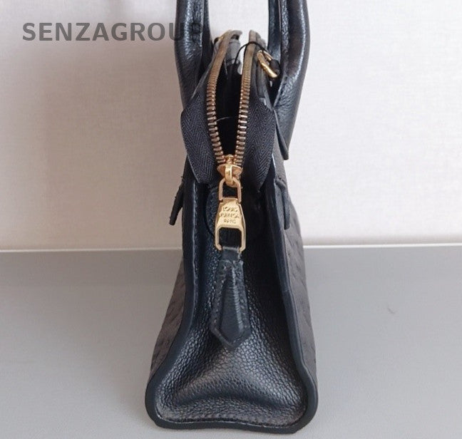 Louis Vuitton City PM Monogram Top Handle Bag Crossbody Black Gold Women Classic