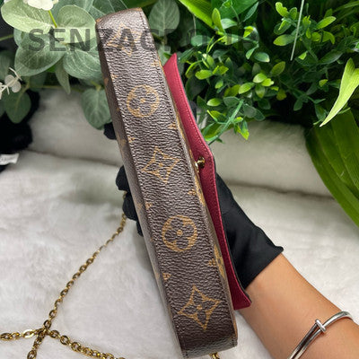 Louis Vuitton Monogram WOC Chain Crossbody Bag Brown Gold Women