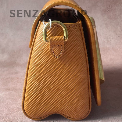 Louis Vuitton Twist Lock Epi Mini Chain Crossbody Bag Brown Women