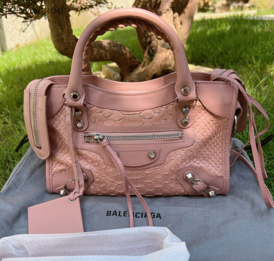 Balenciaga mini City Snake skin Top Handle 2way Shoulder bag Almost Brand NEW