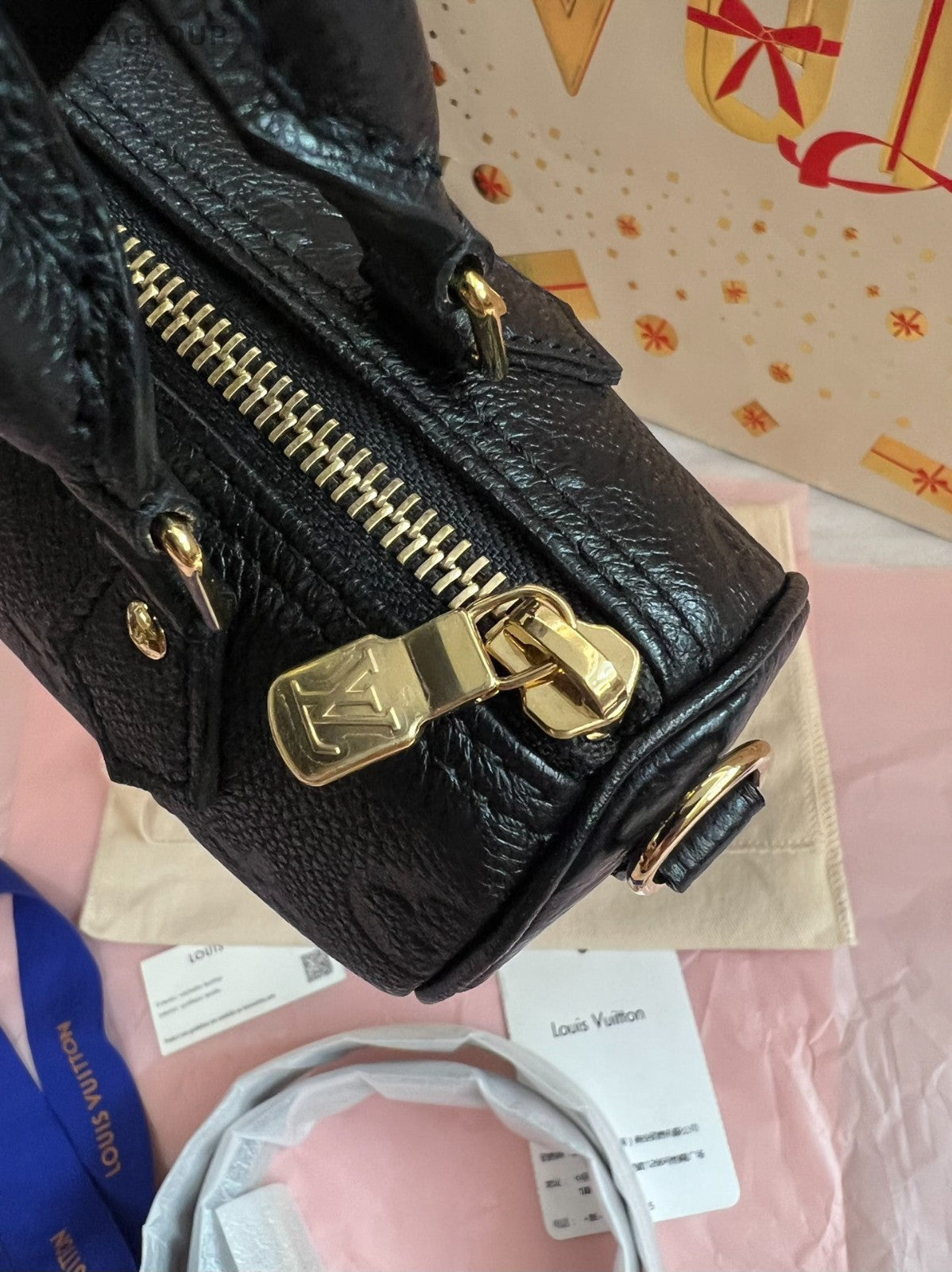 Louis Vuitton Nano Speedy Monogram Empreinte 2WAY Shoulder Handbag Brand NEW