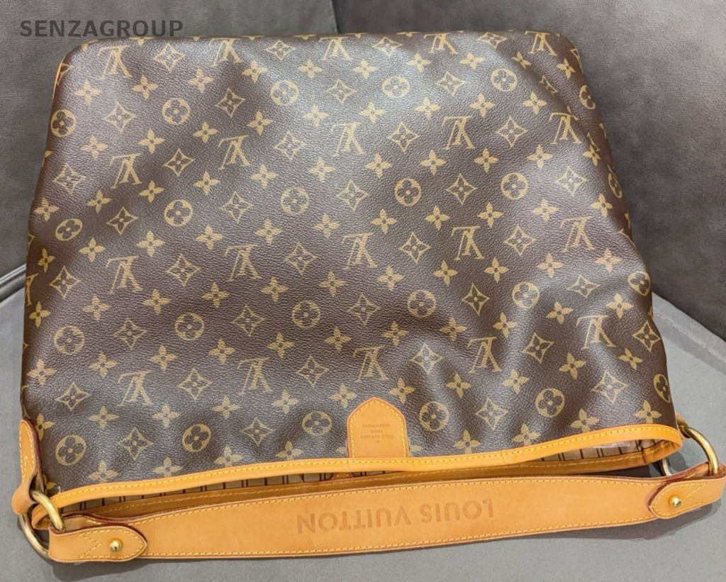 Louis Vuitton Monogram Delightful MM Shoulder Bag Brown Gold Used Women Classic