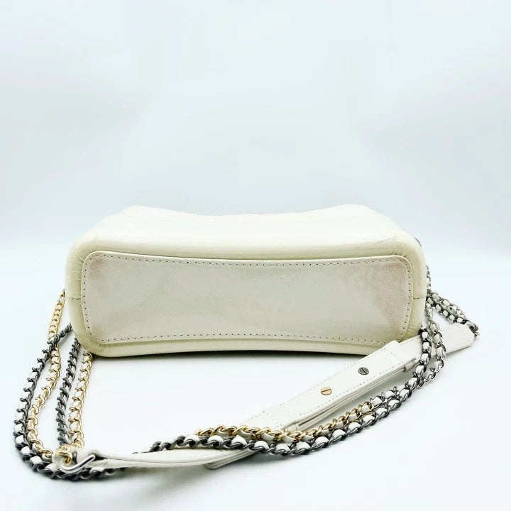 CHANEL Medium White Chain Crossbody Bag For Women