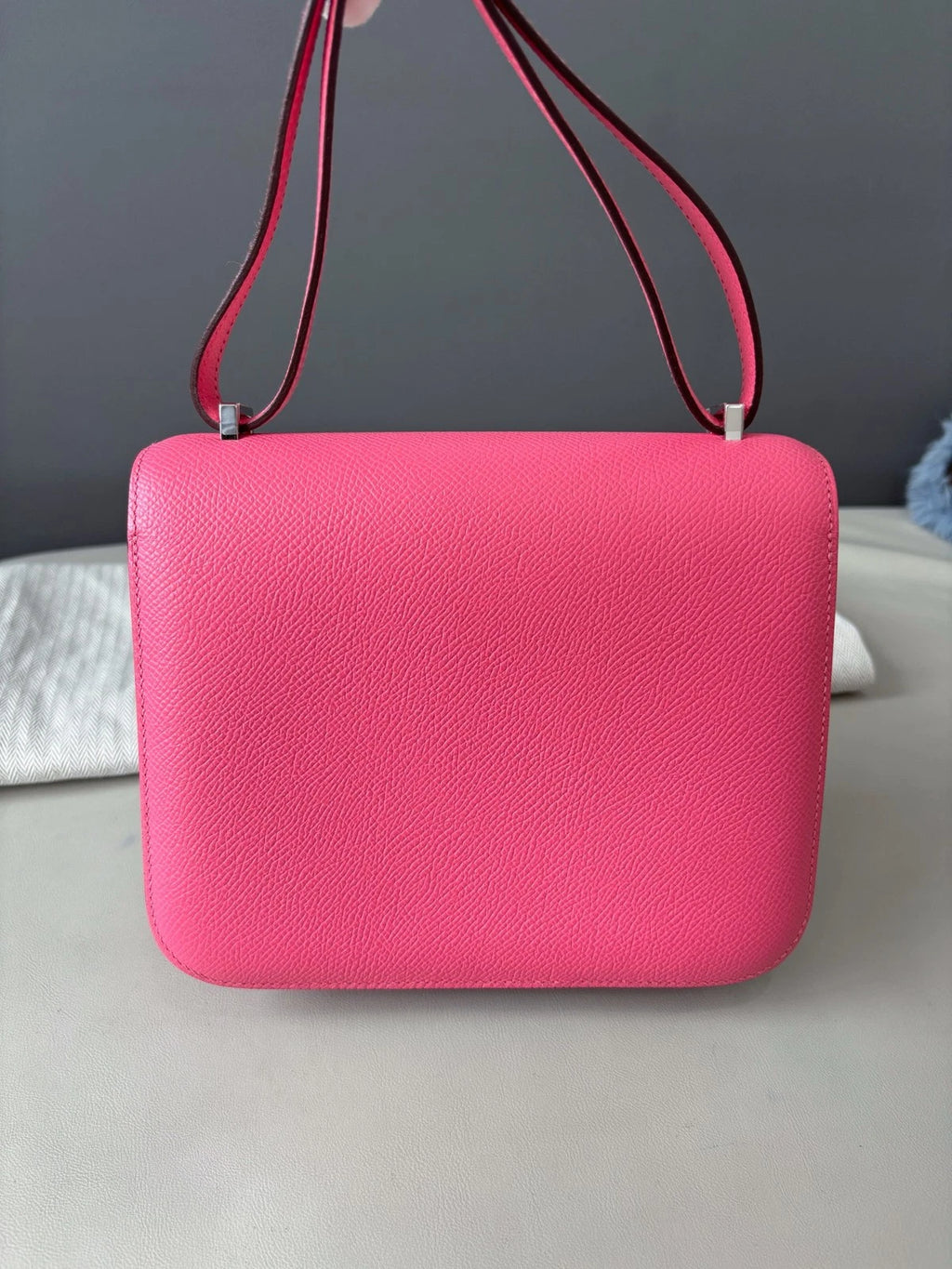 Hermès Constance Mini 19 Crossbody Shoulder Bag Lipstick Pink Women Classic