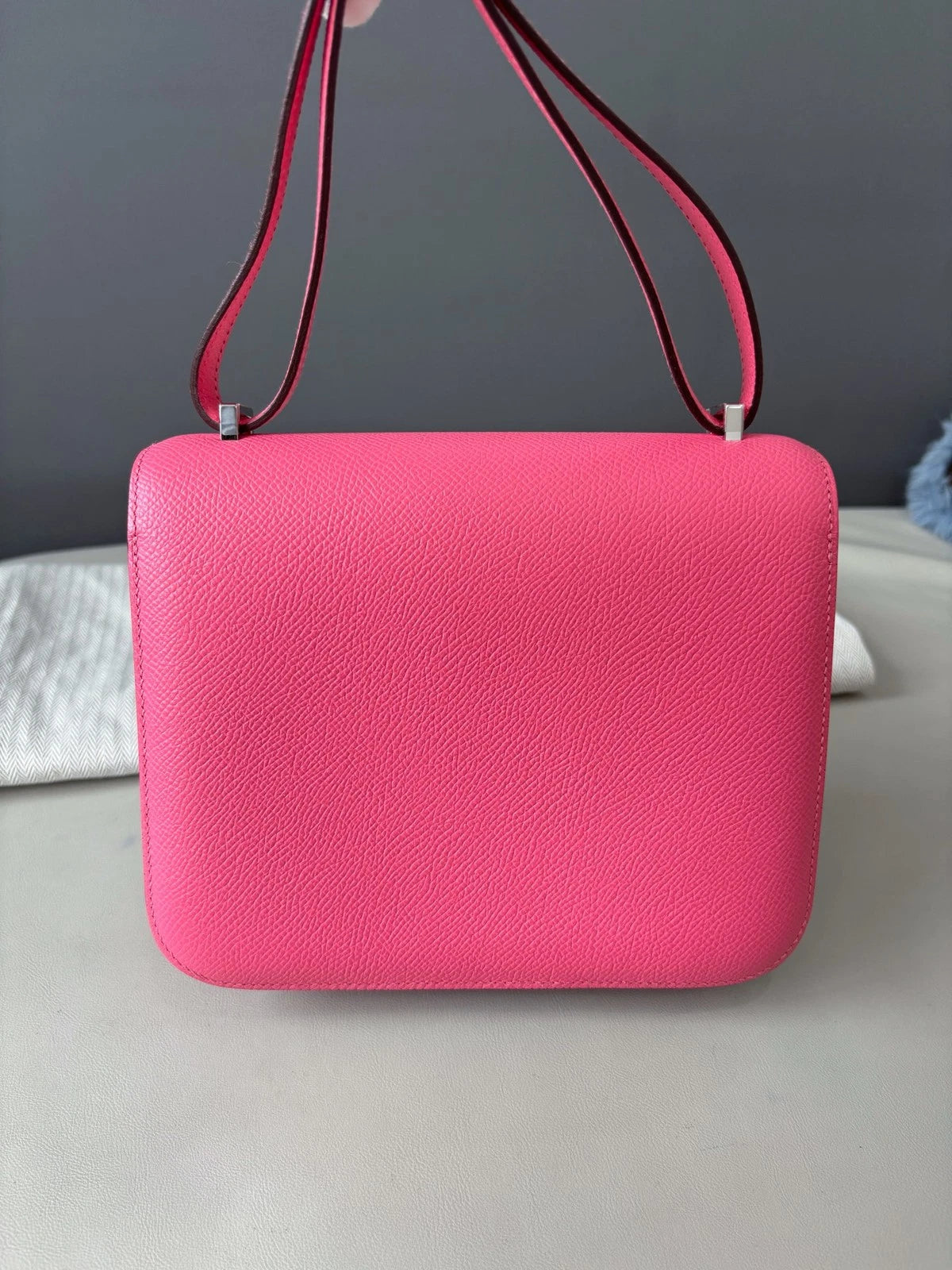 Hermès Constance Mini 19 Crossbody Shoulder Bag Lipstick Pink Women Classic