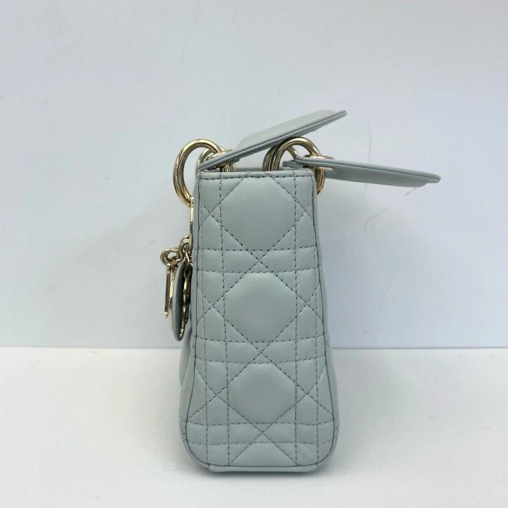 Dior Lady Dior Lambskin Top Handle Excellent