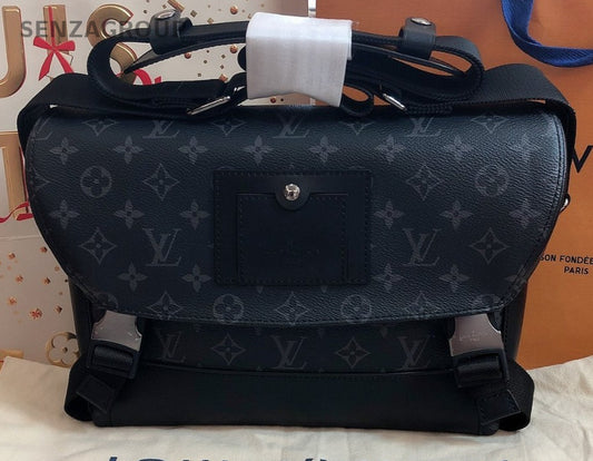 Louis Vuitton Voyager PM Monogram Shoulder Bag Black Silver Unisex Adults
