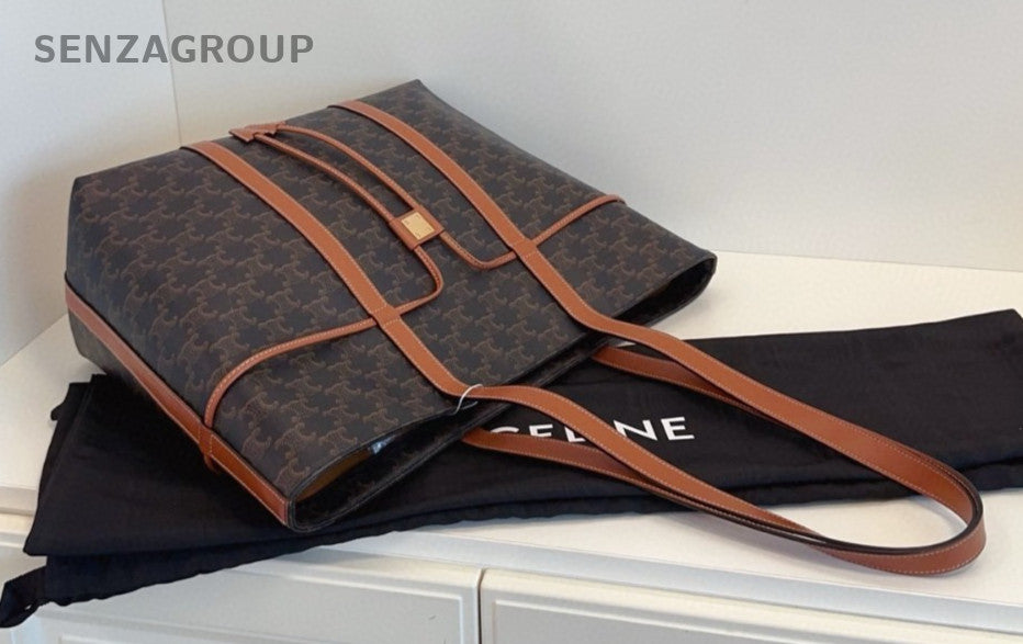CELINE Arc de Triomphe Cabas Tote Shoulder bag Women Brown