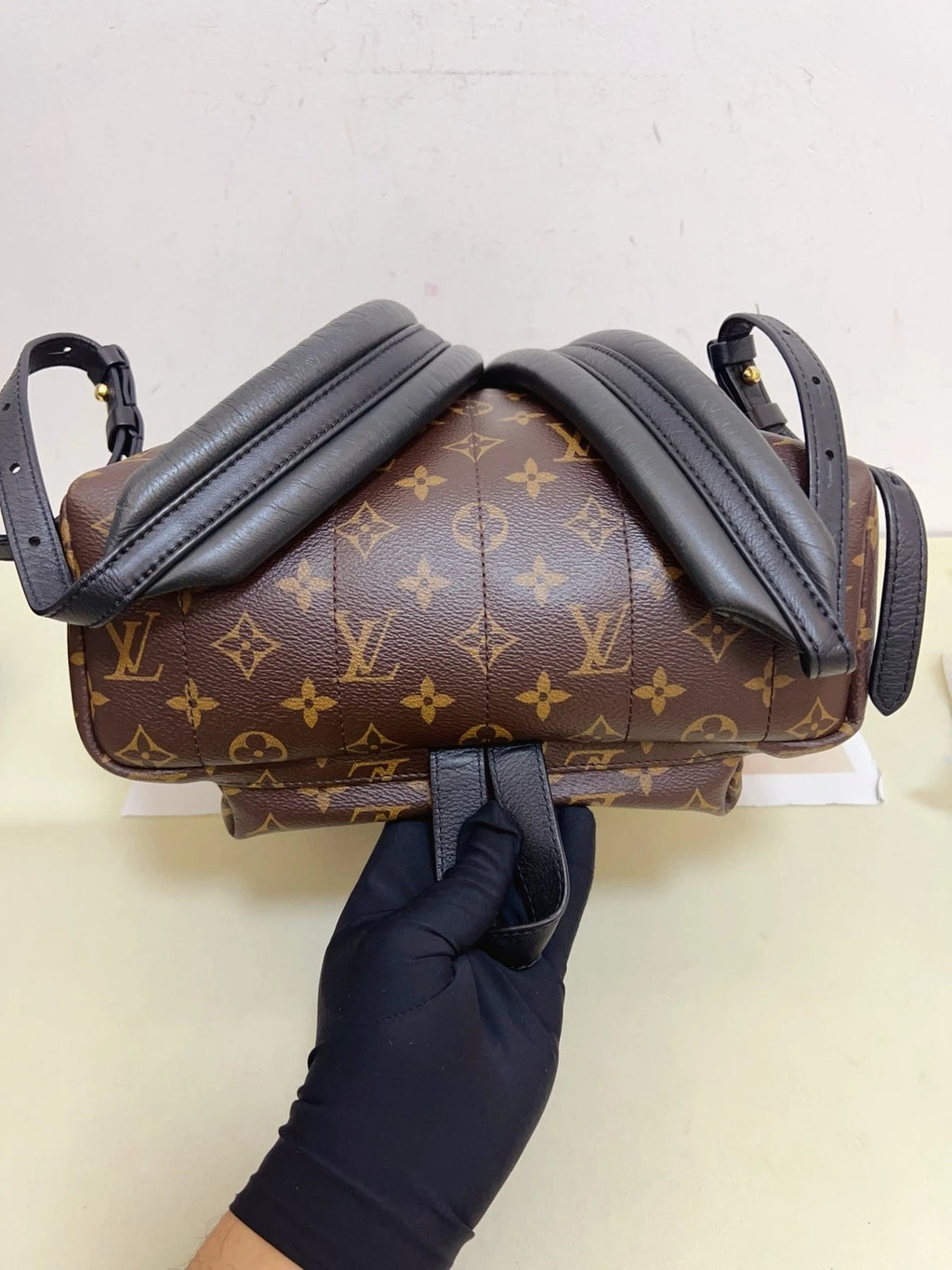Louis Vuitton Springs MM Monogram Canvas Backpack Brown Gold Unisex Adults