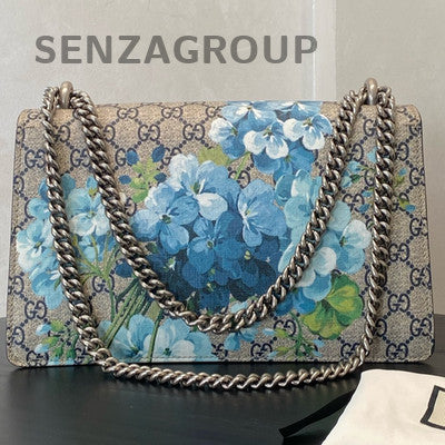 Gucci Dionysus Small GG Chain Shoulder Crossbody Bag Beige Silver