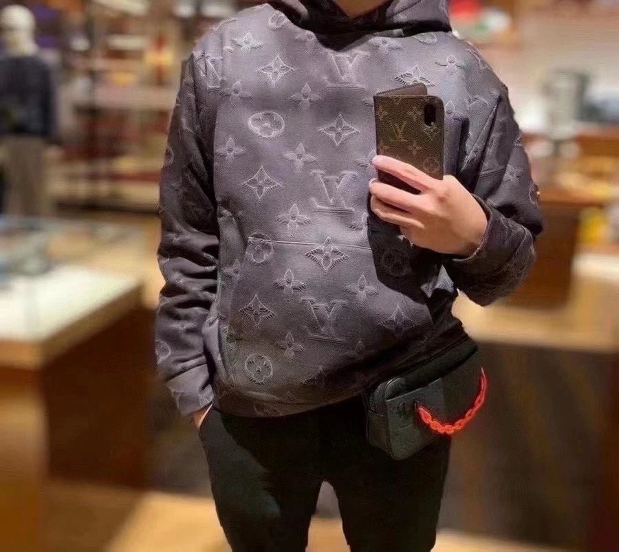 Louis Vuitton Limited Full Leather Logo Clutch Crossbody Waist Bag