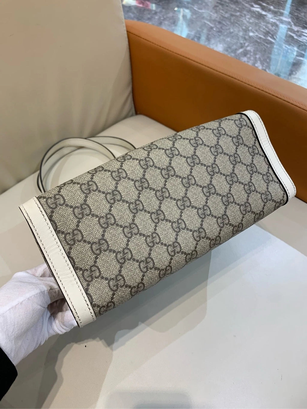 GUCCI Padlock Small GG Supreme Canvas Shoulder Bag For Women
