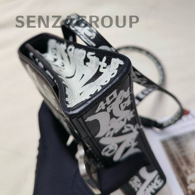 Balenciaga Classic Black White Shoulder Crossbody Bag for Women
