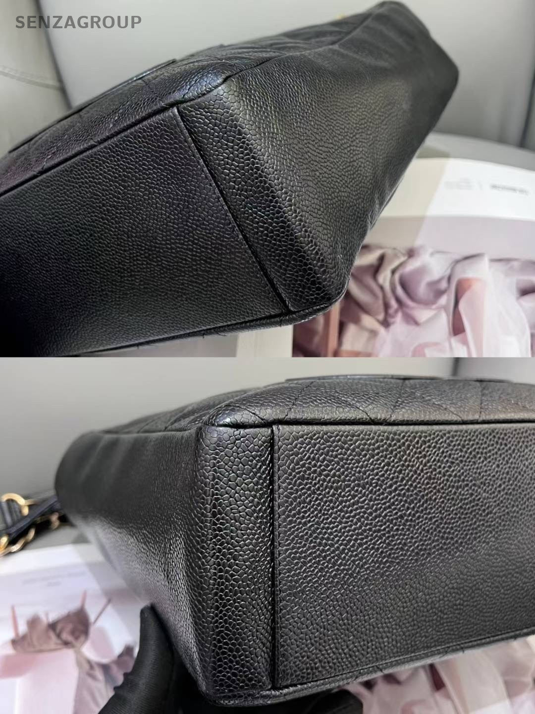 CHANEL Classic PST Black gold Shoulder handbag