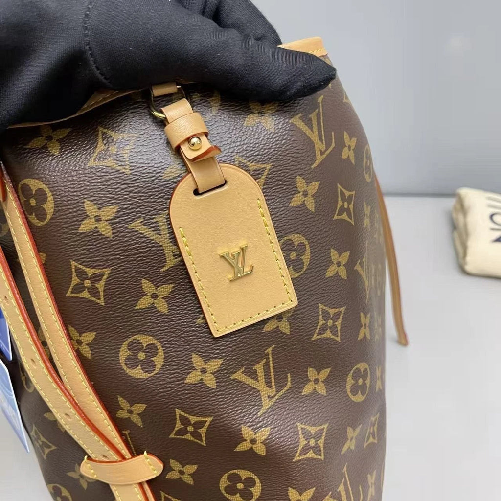 Louis Vuitton Carryall Monogram Canvas Shoulder Bag Crossbody Excellent