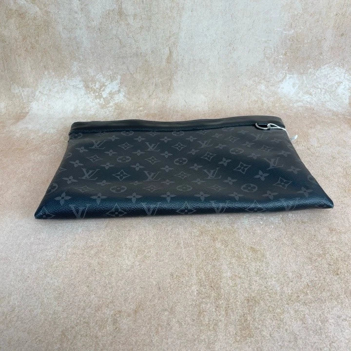 Authentic Louis Vuitton Black Epi Leather Clutch For Women