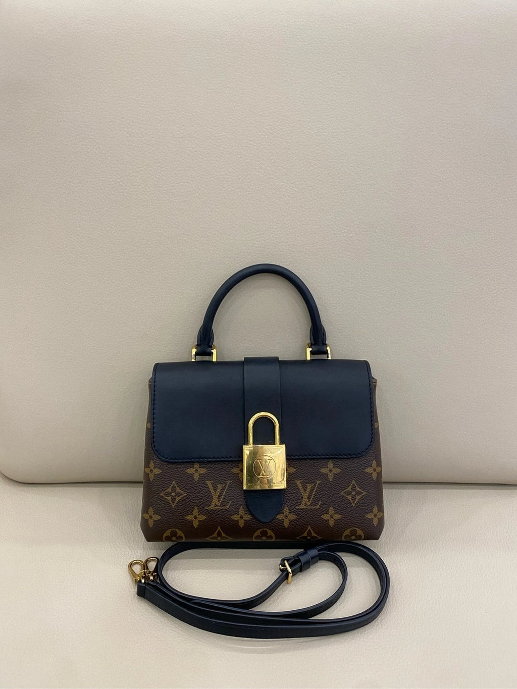 Louis Vuitton Locky BB Black Canvas Handbag Crossbody Bag Women