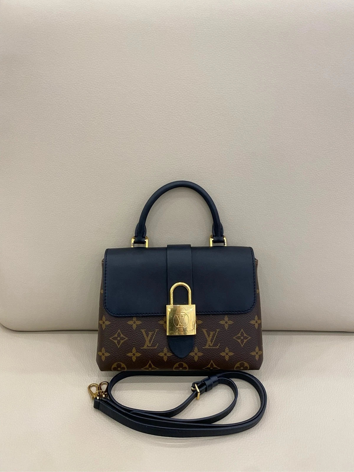 Louis Vuitton Locky BB Black Canvas Handbag Crossbody Bag Women