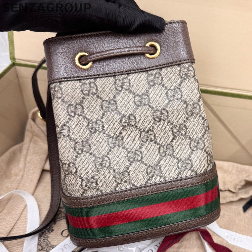 Gucci Ophidia Mini Drawstring Bucket Bag - Classic Women's Shoulder Bag