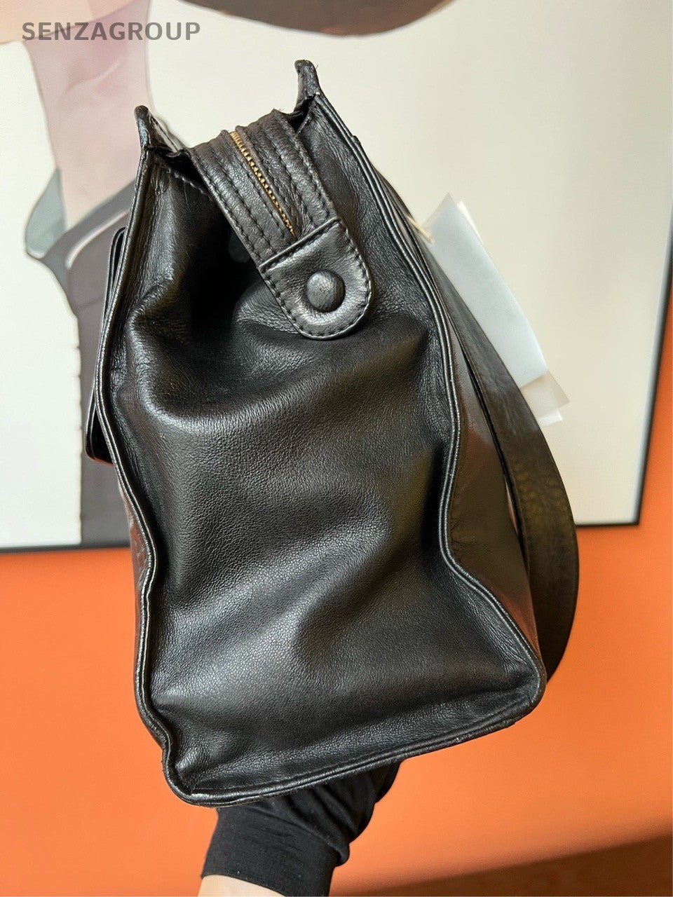 CHANEL Tote CC logo Shoulder Handbag Women Vintage