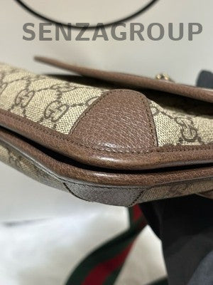Gucci GG Marmont Tiger Shoulder Bag Beige Brown Unisex Classic