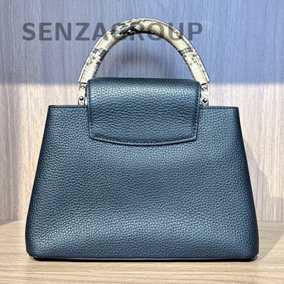 Louis Vuitton Capucines Black Silver Handbag Classic Women's Tote