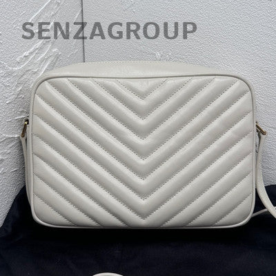 Saint Laurent White Gold Hardware Tassel Camera Crossbody Bag Women