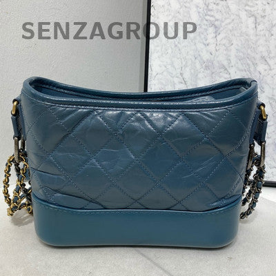 Chanel Gabrielle Small Blue Quilted Chain Shoulder Bag - Classic Women's