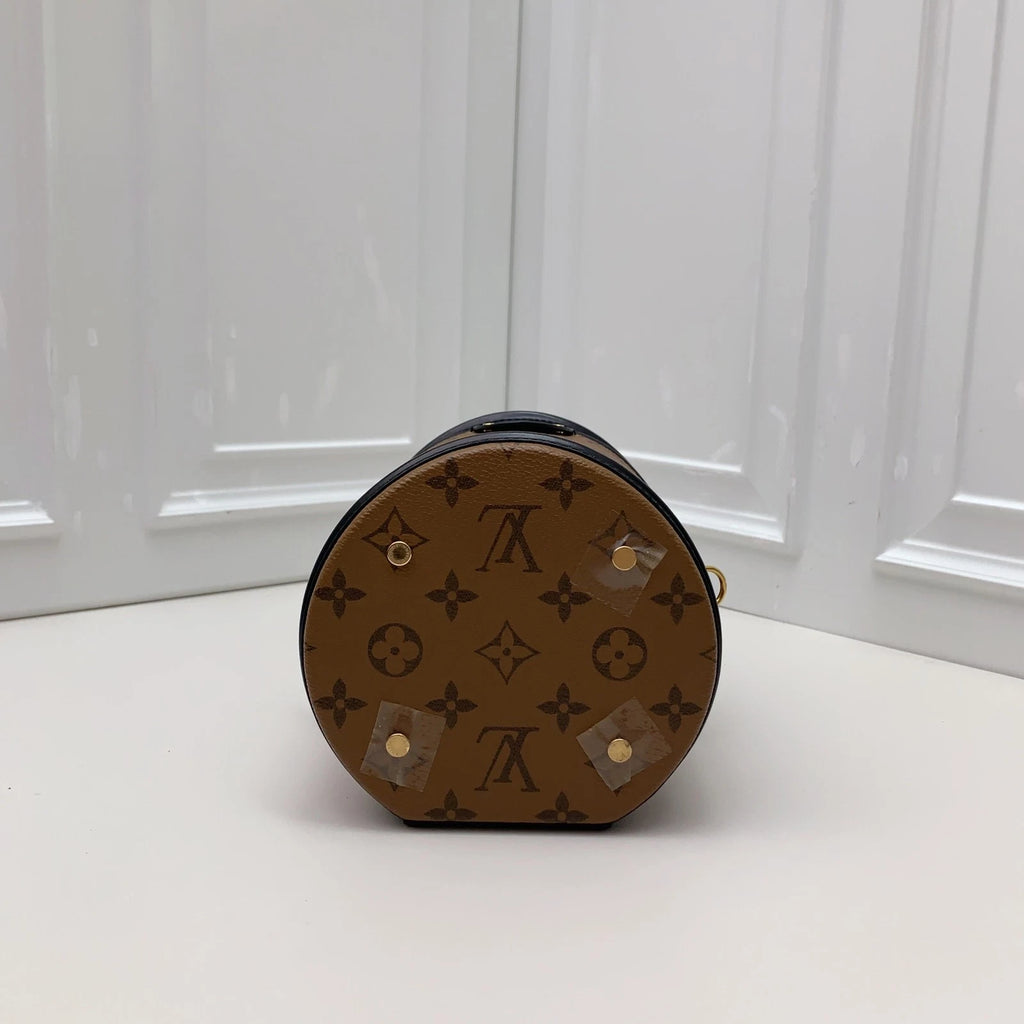Louis Vuitton Cannes Monogram Top Handle Crossbody Bag Brown Women Classic