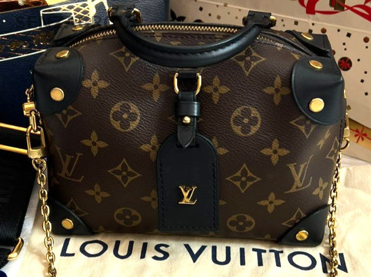 Louis Vuitton Petite Malles Monogram Top Handle 2way Handbag Good Condition